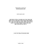 Góp phần nâng cao hiệu quả dạy học bộ môn toán ở trường THPT qua việc kết hợp dạy học trên lớp với tổ chức các hoạt động ngoài giờ cho học sinh lớp 10, lớp 11