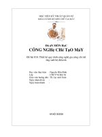 Thiết kế qui trình công nghệ gia công chi tiết ống suốt bộ điều tốc