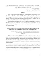 GIẢI PHÁP CÔNG NGHỆ CẢNH BÁO, GIÁM SÁT NGẬP VÀ Ô NHIỄM CHO THÀNH PHỐ HỒ CHÍ MINH