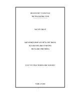 Một số biện pháp gay hứng thú trong dạy học hóa học ở trường trung học phổ thông