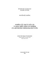 Luận văn thạc sỹ toán học: nghiên cứu thuật giải lặp và khai triển tiệm cận nghiệm của hệ phương trình phi tuyến