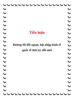 đường lối đối ngoại, hội nhập kinh tế quốc tế thời kỳ đổi mới