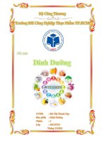 Vai Trò và Dinh Dưỡng Vitamin