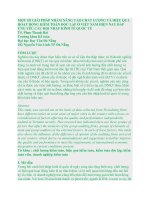 Một số giải pháp nhằm nâng cao chất lượng và hiệu quả hoạt động KTĐL ở việt nam hiện nay