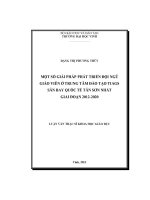 Một số giải pháp phát triển đội nguc giáo viên ở trung tâm đào tạo TIAGS sân bay quốc tế tân sơn nhất giai đoạn 2012   2020