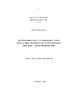 Một số giải pháp quản lý nâng cao chất lượng công tác kiểm tra nội bộ ở các trường trung học cơ sở quận 11, thành phố hồ chí minh