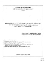 Đổi mới quản lý và khai thác các nguồn thông tin cho phát triển phục vụ công tác chỉ đạo, điều hành của chính phủ