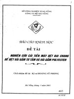 Nghiên cứu cải tiến máy dệt Bai Chang để dệt vải gấm tơ tằm và vải gấm polyester