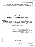 Nghiên cứu sản xuất và sử dụng hỗn hợp chế phẩm sinh học bảo vệ thực vật trừ sâu, bệnh hại cây trồng nông lâm nghiệp