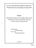 Tìm hiểu mối liên quan giữa điều kiện vệ sinh và bệnh cận thị tại hai trường tiểu học ở Hà Nội và ngoại thành Hà Nội