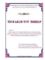 SKKN cấp TP: Thực trạng và giải pháp nâng cao chất lượng công tác văn thư, lưu trữ ở trường MN