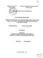 Báo cáo đánh giá sơ bộ hiệu quả môi trường kinh tế xã hội và môi trường sinh thái