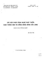 Các giải pháp công nghệ phát triển giao thông vận tải đồng bằng Sông Cửu Long
