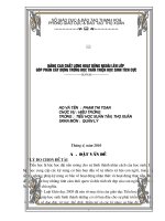 SKKN: nâng cao chất lượng hoạt động ngoài lên lớp góp phần xây dựng trường học thân thiện học sinh tích cực