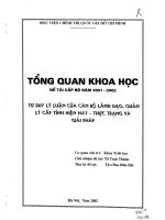 Tư duy lý luận của cán bộ lãnh đạo, quản lý cấp tỉnh huyện nay. Thực trạng và giải pháp