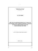 Một số giải pháp đổi mới quản lý đào tạo ngành điện công nghiệp ở trường cao đẳng kỹ thuật công nghệ vạn xuân thành phố hồ chí minh