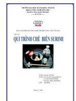 qui trình chế biến surimi