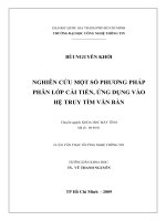 nghiên cứu một số phương pháp phân lớp cải tiến, ứng dụng vào hệ truy tìm văn bản