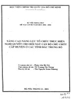 Nâng cao năng lực tổ chức thực hiện nghị quyết cho đội ngũ cán bộ chủ chốt cấp huyện ở các tỉnh Bắc Trung Bộ 2