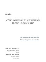 đề tài- công nghệ sản xuất xi măng trong lò quay khô