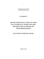 Một số giải pháp quản lý công tác thanh tra tài chính ở các trường trung học phổ thông công lập trên địa bàn thành phố hồ chí minh