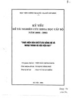 Thực hiện dân chủ ở các Đảng bộ Xã ngoại thành Hà Nội hiện nay