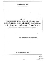 Cơ sở khoa học về phân cấp quản lý công tác dân tộc ở nước ta
