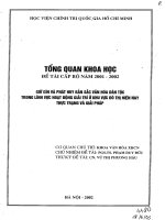 Giữ gìn phát huy bản sắc văn hóa dân tộc trong lĩnh vực hoạt động giải trí ở khu vực đô thị hiện nay. Thực trạng và giải pháp 2
