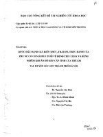 Bước đầu đánh giá kiến thức, thái độ, thức hành của phụ nữ có con dưới 5 tuổi về bệnh tiêu chảy và bệnh nhiễm khuẩn hô hấp cấp tính của trẻ em tại huyện Sóc Sơn thành phố Hà Nội