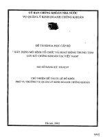 Xây dựng mô hình tổ chức và hoạt động trung tâm lưu ký chứng khoán tại Việt Nam