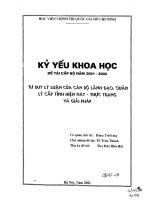 Tư duy lý luận của cán bộ lãnh đạo, quản lý cấp tỉnh huyện nay. Thực trạng và giải pháp 2