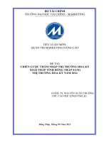 chiến lược thâm nhập thị trường hoa kỳ của xoài tỉnh đồng tháp sang thị trường hoa kỳ năm 2014