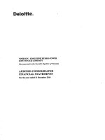 vinh son song hinh hydro power joint stock company audited consolidated financial statements for the year ended 31 december 2010