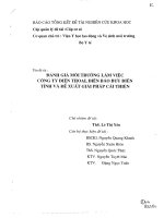 Đánh giá môi trường làm việc công ty điện thoại, điện báo bưu điện tỉnh và đề xuất giải pháp cải thiện