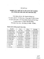 Nghiên cứu thiết kế và sản xuất thử nghiệm sản phẩm mới trên máy dệt kim đan dọc