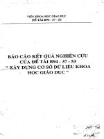 Xây dựng cơ sở dữ liệu khoa học giáo dục