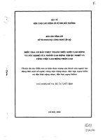 Điều tra cơ bản thực trạng điều kiện lao động và sức khỏe của người lao động thuộc nghề và công việc lao động trên cao
