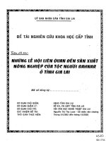 Những lễ hội liên quan đến sản xuất nông nghiệp của tộc người BANHAR ở tỉnh Gia Lai.