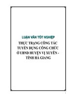 CÔNG TÁC TUYỂN DỤNG CÔNG CHỨC Ở UBND HUYỆN VỊ XUYÊN