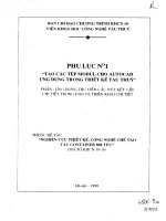 Tạo các tệp modul cho autocad ứng dụng trong thiết kế tàu thủy
