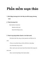 Nội dung kiến thức phần mềm soạn thảo văn bản