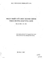 Phát triển tổ chức hành chính theo hướng đáp ứng giới