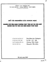 Nghiên cứu ứng dụng phương pháp tính giá trị sản xuất ngành vận tải theo giá hiện hành ở Việt Nam