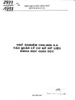 Thử nghiệm CDS.ISIS 3.0 vào quản lý cơ sở dữ liệu khoa học giáo dục