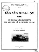 Ứng dụng vật liệu composite vào công nghệ đóng mới xe chở hàng các loại
