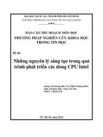 những nguyên lý sáng tạo trong quá trình phát triển các dòng cpu intel