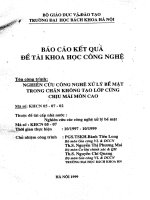 Nghiên cứu công nghệ xử lý bề mặt trong chân không tạo lớp cứng chịu mài mòn cao