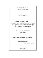 một số giải pháp quản lý nâng cao chất lượng thực tập lâm sàng của học sinh điều dưỡng ở bệnh viện hữu nghị đa khoa nghệ an