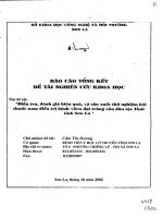 Điều tra, đánh giá hiệu quả và sản xuất thử nghiệm bài thuốc nam điều trị bệnh viêm đại tràng của dân tộc Thái tỉnh Sơn La