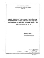 Nghiên cứu các chất polyphenol ở một số cây họ cúc. Thành phần hóa học, hoạt tính sinh dược học và khả năng ứng dụng trong y học